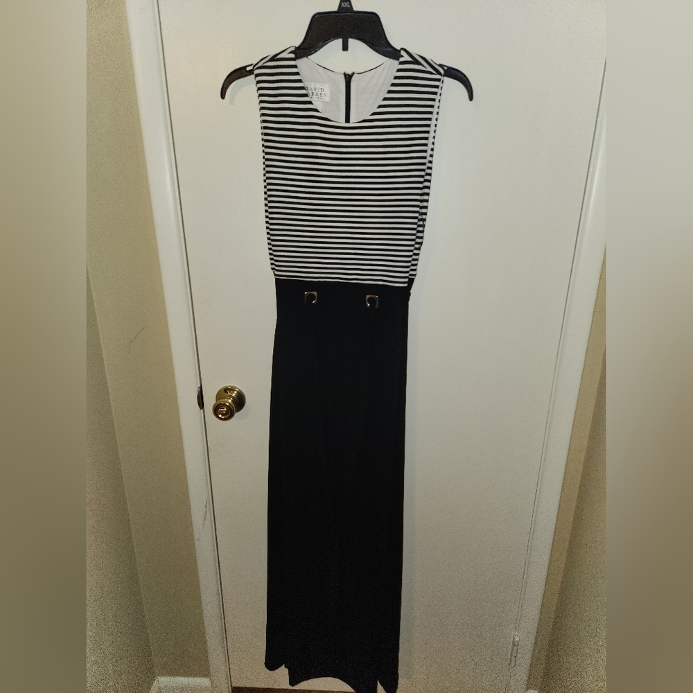 David Warren black and white dress
